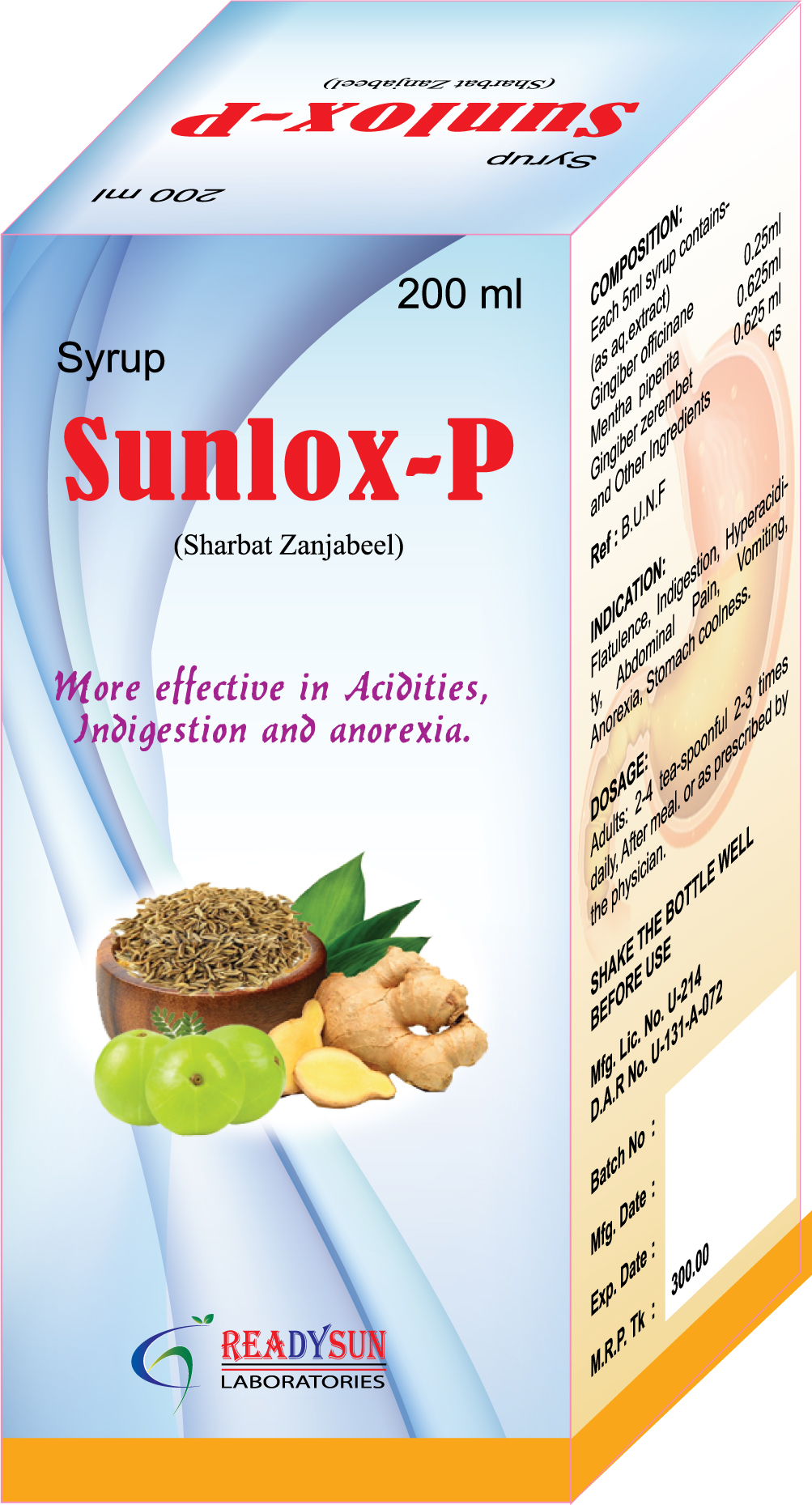 SYRUP SUNLOX-P